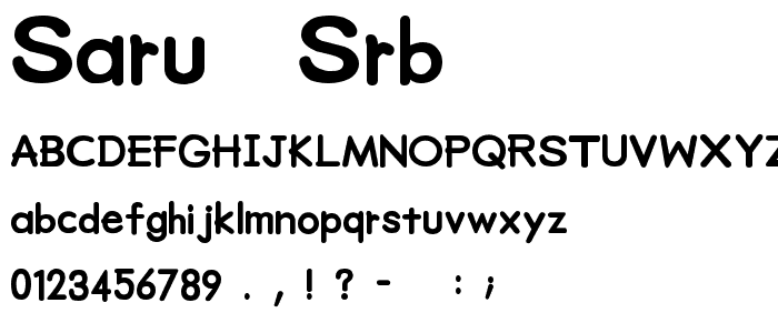 saru (sRB) font